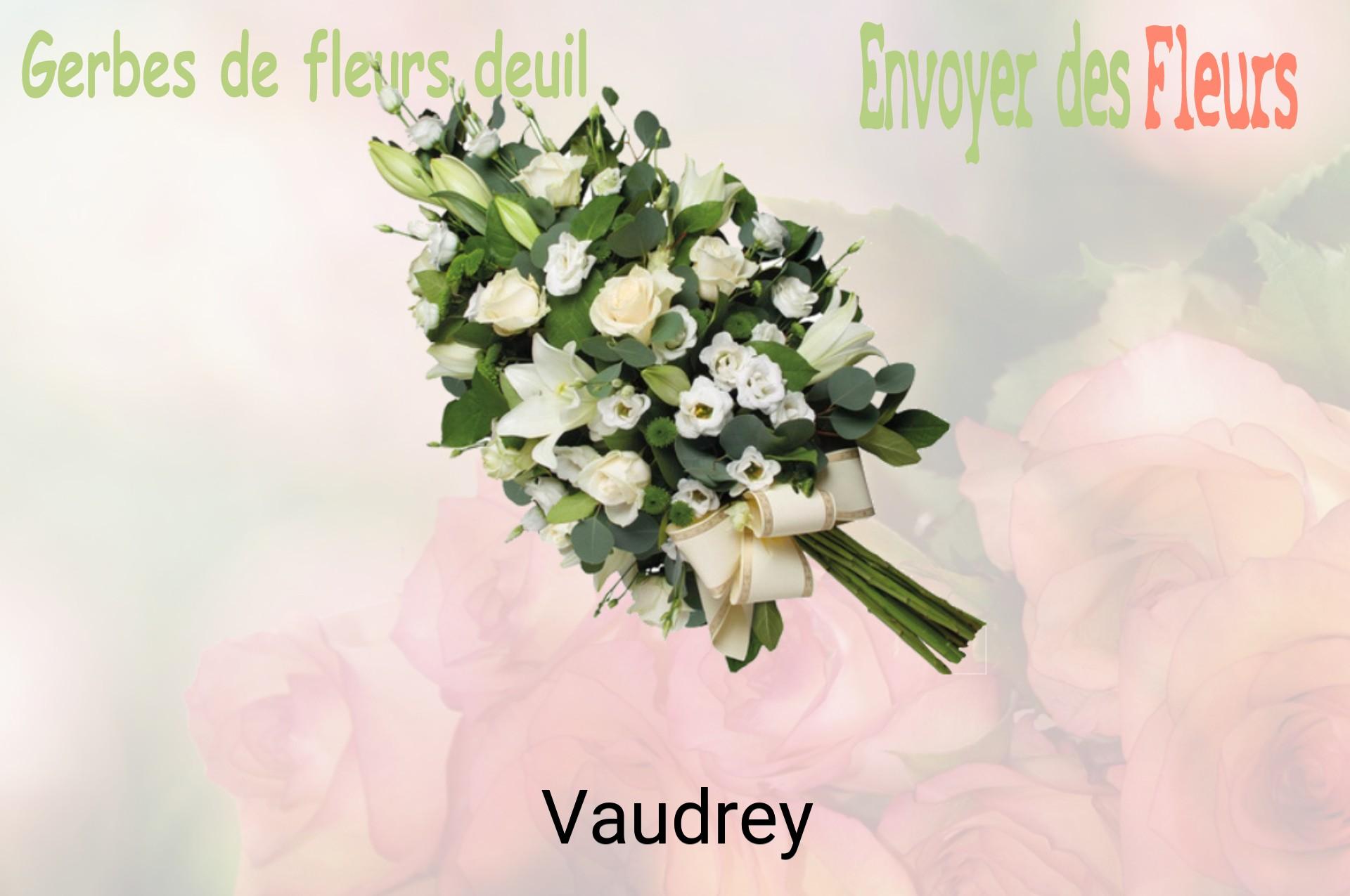Gerbe de fleurs de deuil livrée à Vaudrey